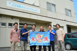 JVC気仙沼の集合写真(右から 横山・石原・山崎・岩田・伊藤・竹田)