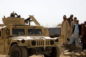 US Army vehicles deployed in Afghanistan.