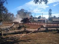 ラオス全土で見られる森林伐採