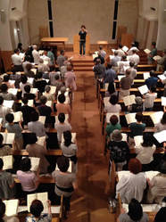 通常練習会場での練習風景