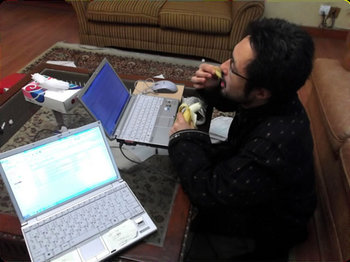 バナナで空腹を乗り切る小野山さん