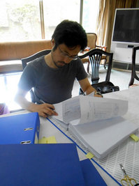 確認が必要な個所には付箋を貼る