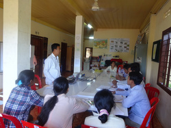 場を和やかにするため、トレーニングの合間にゲームもします。