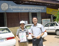 集合村評議会選挙の投票日に、選挙監視をお手伝いした