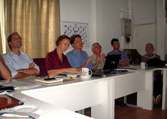 ワークショップで発言をするグレン