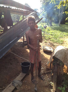 これで掘ったのさ、とお父さん