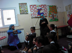 アル・ズフール幼稚園の子どもたち