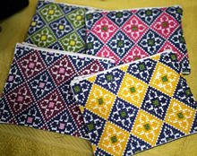 完成した刺繍製品