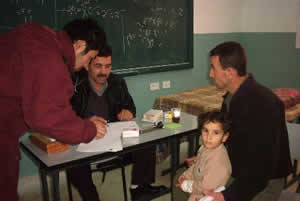 教室のなかでの診療