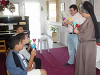 メロディーベルでの合奏、思いっきり音を出したり協力したり。