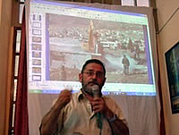 東エルサレムの家の取り壊しに反対するメイアさん