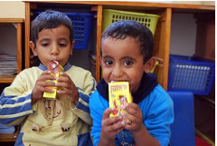 毎日の牛乳で子どもたちは「強くなる！」