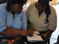 グループごとに、研修内容を思い出しながら