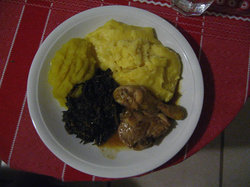 （ａ）の食事。どれも新鮮な食材。