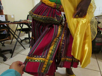 リボンで縁取りされたスカート。きれい。