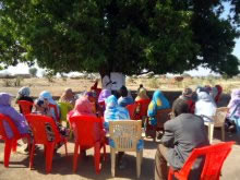 木の下で行われた講義