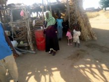 避難民一家の住まい（本文中に出てくる小屋ではありません）