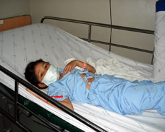 タクアパ病院に入院中のSちゃん