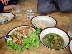 出来上がったグリーンカレー