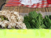 不揃いだが味のいい野菜が盛ってある