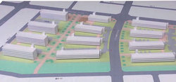 鹿折地区に建設される集合住宅タイプの災害公営住宅のイメージ図(気仙沼市H.Pより)