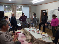 介護予防体操の様子（西中才仮設住宅にて）