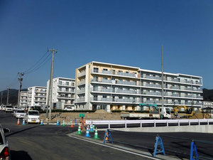 入居が始まった鹿折地区の災害公営住宅