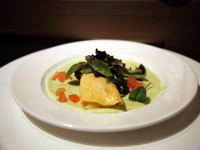当日はBLUE MOODさんの協力で福島特別プレートを用意して頂きました。福島でよく食べられている蟹をベースにした料理です。