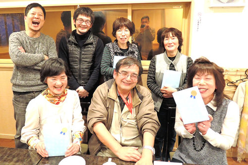 つながっぺ南相馬のスタッフとJVCで開いたお疲れ様会での写真。本当におつかれさまでした