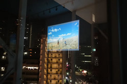 偶然写真がガラスに映りこみ、とても美しい光景となりました