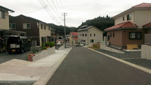 高台に移転した住宅街