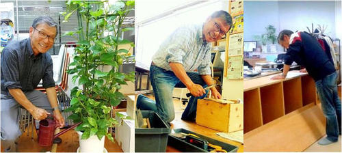 見るたび異なる作業をしてくださっているような。よろずやボランティア曽根さん。