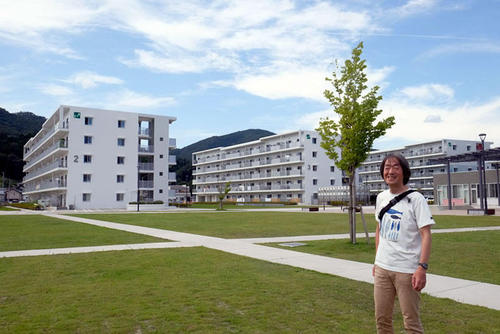 元気仙沼担当の横山と鹿折南住宅で。